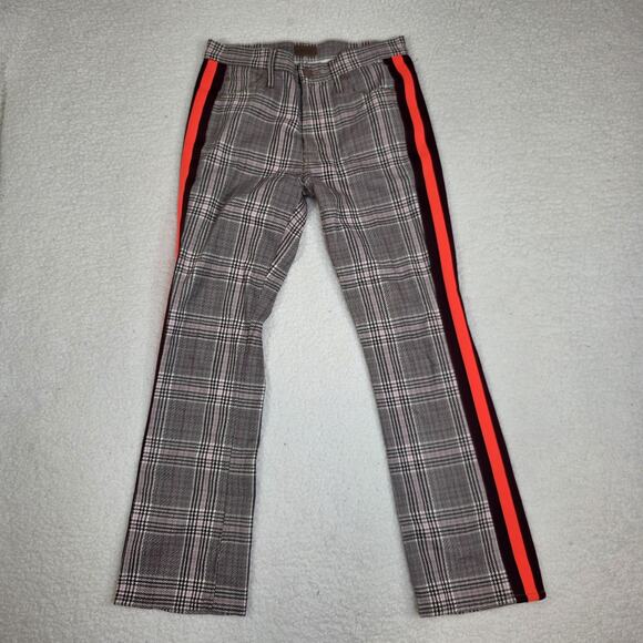 MOTHER THE INSIDER ANKLE PLUM PINK PLAID JEANS SIZE 27 $228 - Picture 1 of 11